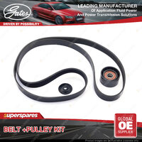 Gates Belt & Tensioner Pulley for Nissan Navara D23T D40M D40T 2.5L 2005-On