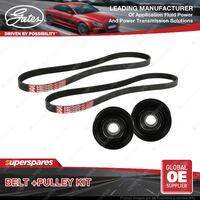 Gates Belt & Pulley Kit for BMW X3 Series xDrive 30d E83 3.0L 2006-2011