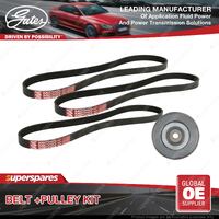 Gates Belt & Pulley Kit for Mitsubishi Pajero V45W 3.5L 153kW 6G74DOHC 1993-2000