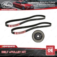 Gates Belt & Pulley Kit for Mitsubishi Triton KK1T KK2T KL1T KL2T 2.4L 4N15