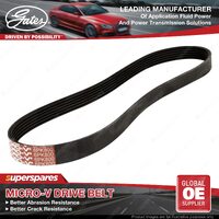 Gates Alternator Micro-V Drive Belt for Peugeot 207 9HZ 9HY Boxer 23 T9A Diesel