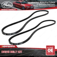 Gates Alt & P/S Drive Belt Kit for Nissan Navara D21 Petrol 2.4L KA24E 93KW