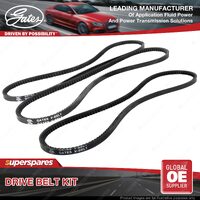 Gates A/C & Alt Drive Belt Kit for Toyota Coaster B2 B3 4.2L 1H-Z 1987-1993