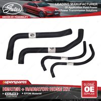 Gates Heater + Radiator Hose Kit for Holden Rodeo TF 2.3L 4ZD1 69kW 1991-2003