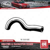 Gates Radiator Curved Hose for Renault Koleos HY0 2.5L 420mm 09/2008-On