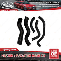 Gates Heater + Radiator Hose Kit for Holden Rodeo TFG7 TF 2.8L 4 cyl 8V 4JB1-T