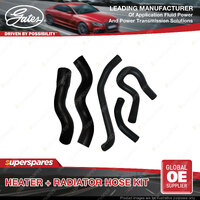 Gates Heater + Radiator Hose Kit for Holden Rodeo TFG1 TFG3 TFG6 2.8L 8V 4JB1-T