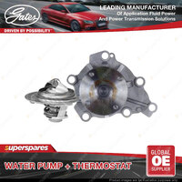 Gates Water Pump + Thermostat Kit for Ford Courier PG PH 2.6L 92kW Petrol 02-06