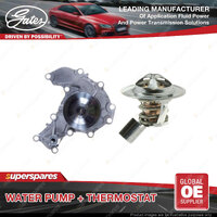 Gates Water Pump + Thermostat Kit for Isuzu Trooper UBS26D 3.5L 158kW 1998-2004