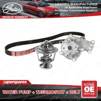 Gates Water Pump + Thermostat + Belt Kit for Ford Ranger PJ PK R11 R45 2.5L 3.0L