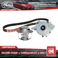 Gates Water Pump + Thermostat + Belt Kit for Holden Astra Malibu Vectra Zafira