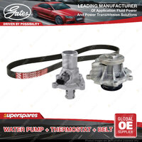 Gates Water Pump + Thermostat + Belt Kit for Holden Astra AH 1.8L 103kW Z18XER