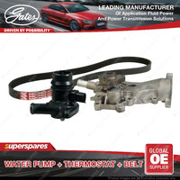 Gates Water Pump + Thermostat + Belt Kit for Holden Barina TM Trax TJ 1.4L 103kW