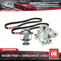 Gates Water Pump Thermostat Belt Kit for Mitsubishi Lancer CS3A 1.6L 77kW 4G18