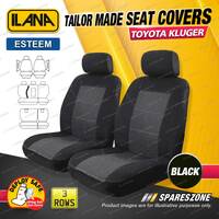 3 Rows Tailor Made Black Seat Covers for Toyota Kluger GSU50 GSU55R 7 Seat Wagon