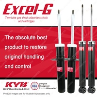 Front + Rear KYB EXCEL-G Shock Absorbers for AUDI A6 C7 I4 DT4 FWD All Styles