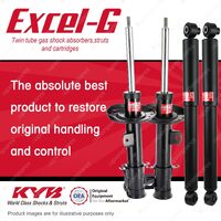 Front + Rear KYB EXCEL-G Shock Absorbers for FIAT Doblo I4 DT4 FWD Van