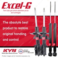 Front + Rear KYB EXCEL-G Shock Absorbers for FORD Fiesta WZ I4 FWD H/Back