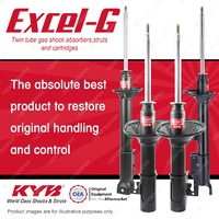 Front + Rear KYB EXCEL-G Shock Absorbers for FORD Laser KC KE I4 FWD All