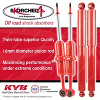 Front + Rear KYB SKORCHED 4'S HD 4WD Shock Absorbers for FORD Ranger PX DT4 DT5