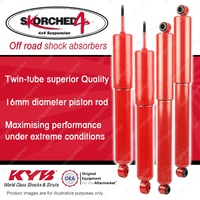 Front + Rear KYB SKORCHED 4'S HD 4WD Shock Absorbers for HOLDEN Rodeo RA Cab