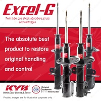 Front + Rear KYB EXCEL-G Shock Absorbers for HOLDEN Viva JF I4 FWD Sedan Hatch