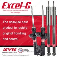 Front + Rear KYB EXCEL-G Shock Absorbers for HONDA Jazz GE6 GE8 I4 FWD Hatch