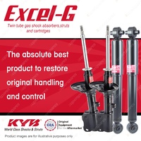 Front + Rear KYB EXCEL-G Shock Absorbers for HYUNDAI S Coupe 1N I4 FWD Coupe