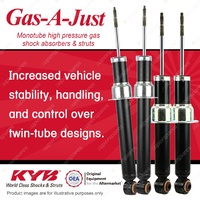 Front + Rear KYB GAS-A-JUST Monotube Shock Absorbers for JAGUAR S-Type RWD Sedan