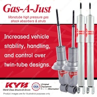 Front + Rear KYB GAS-A-JUST Monotube Shock Absorbers for JAGUAR XJ6 XJ40 I6 RWD