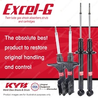 Front + Rear KYB EXCEL-G Shock Absorbers for MITSUBISHI Lancer CA CB CC I4 FWD