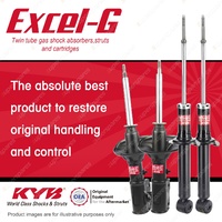 Front + Rear KYB EXCEL-G Shock Absorbers for MITSUBISHI Lancer CC GSR 1.8 4WD