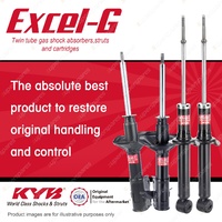 Front + Rear KYB EXCEL-G Shock Absorbers for MITSUBISHI Lancer CE I4 FWD