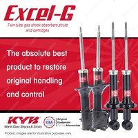 Front + Rear KYB EXCEL-G Shock Absorbers for MITSUBISHI Lancer CH I4 FWD