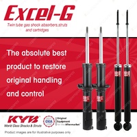 Front + Rear KYB EXCEL-G Shock Absorbers for MITSUBISHI Mirage LA 3A92 1.2 FWD