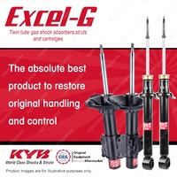 Front + Rear KYB EXCEL-G Shock Absorbers for NISSAN 180SX S13 I4 RWD Coupe