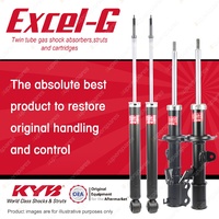 Front + Rear KYB EXCEL-G Shock Absorbers for NISSAN Almera N17 HR15DE 1.5 I4 FWD