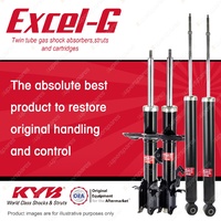 Front + Rear KYB EXCEL-G Shock Absorbers for NISSAN Juke F15 ST HR16DE 1.6 FWD