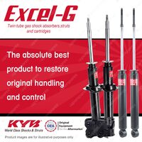 Front + Rear KYB EXCEL-G Shock Absorbers for NISSAN Micra K11 CG13DE 1.3 I4 FWD