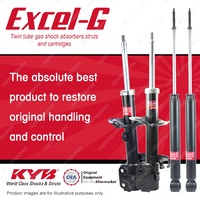 Front + Rear KYB EXCEL-G Shock Absorbers for NISSAN Micra K12 CR14DE 1.4 I4 FWD