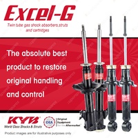 Front + Rear KYB EXCEL-G Shock Absorbers for NISSAN Pulsar N15 I4 FWD 95-98