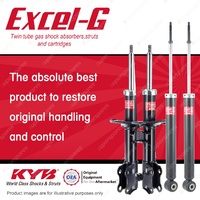 Front + Rear KYB EXCEL-G Shock Absorbers for NISSAN Tiida C11 MR18DE 1.8 I4 FWD