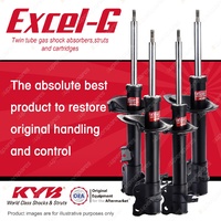 Front + Rear KYB EXCEL-G Shock Absorbers for NISSAN X-Trail T30 QR25DE 2.5 4WD