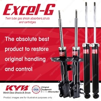 Front + Rear KYB EXCEL-G Shock Absorbers for OPEL Corsa SL A14XER 1.4 I4 FWD