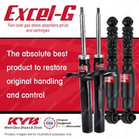 Front + Rear KYB EXCEL-G Shock Absorbers for PEUGEOT 206 NFU RFN I4 FWD