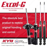 Front + Rear KYB EXCEL-G Shock Absorbers for PEUGEOT 308 RHR RHH I4 DT4 FWD