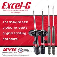 Front + Rear KYB EXCEL-G Shock Absorbers for PEUGEOT 308 RHR RHH FWD Wagon