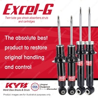 Front + Rear KYB EXCEL-G Shock Absorbers for PEUGEOT 407 RHR RHH 3FZ FWD