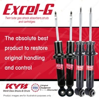 Front + Rear KYB EXCEL-G Shock Absorbers for PEUGEOT 508 4HL DW12 2.2 DT4 FWD