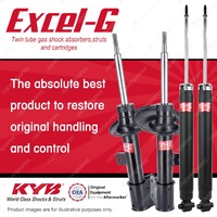 Front + Rear KYB EXCEL-G Shock Absorbers for PEUGEOT 3008 9HZ 9HR RHH FWD Hatch